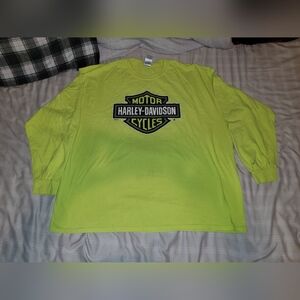 Harley-Davidson Men's Neon Green Long Sleeve Shirt